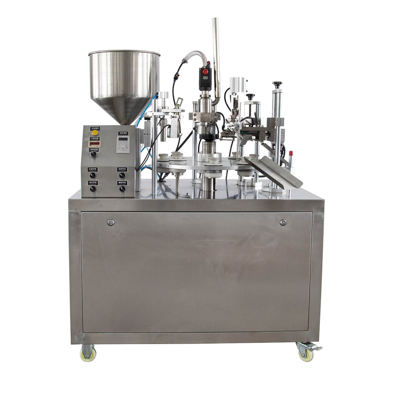 Semi automatic cosmetic liquid cream ointment toothpaste and sealing plastic soft tube filling machine